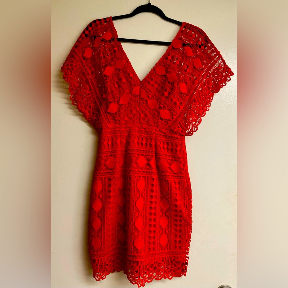 Lulus red fitted mini